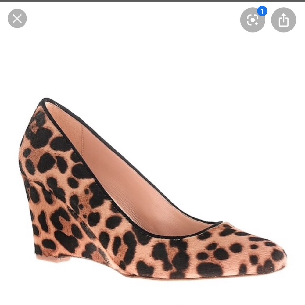 Jcrew leopard wedges